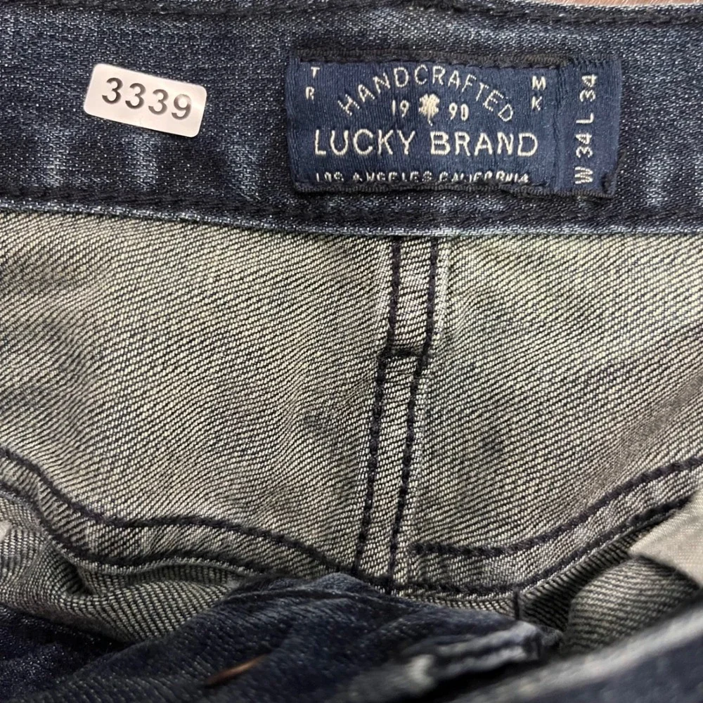 Lucky Brand 221 Straight Leg Mens Jeans Dark Wash Denim 34 x 32